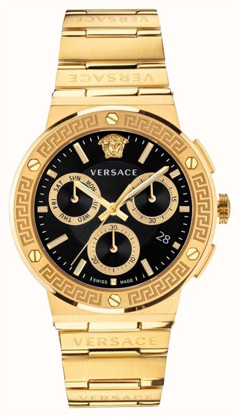 versace vez900421|Amazon.com: Versace Greca Logo Chr.43 Mm Chronograph .